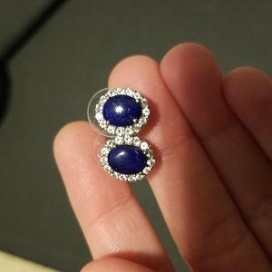 Sterling silver earrings with blue stones